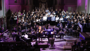 Der JRP-Chor singt Sacred Concerts von Duke Ellington zusammen mit der Bigband in der Neustädter Kirche.